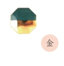 Octagon Lever Back Earrings Kujaku & Gold 8KJGP