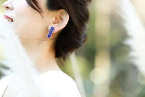 Rectangle Stud Earrings Hanabudo 310