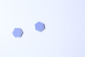 Hexagon Stud Earrings Ajisai (L) 039