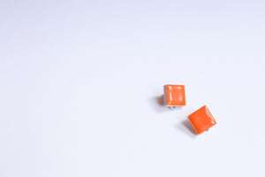 Square Stud Earrings Mikan (M)221